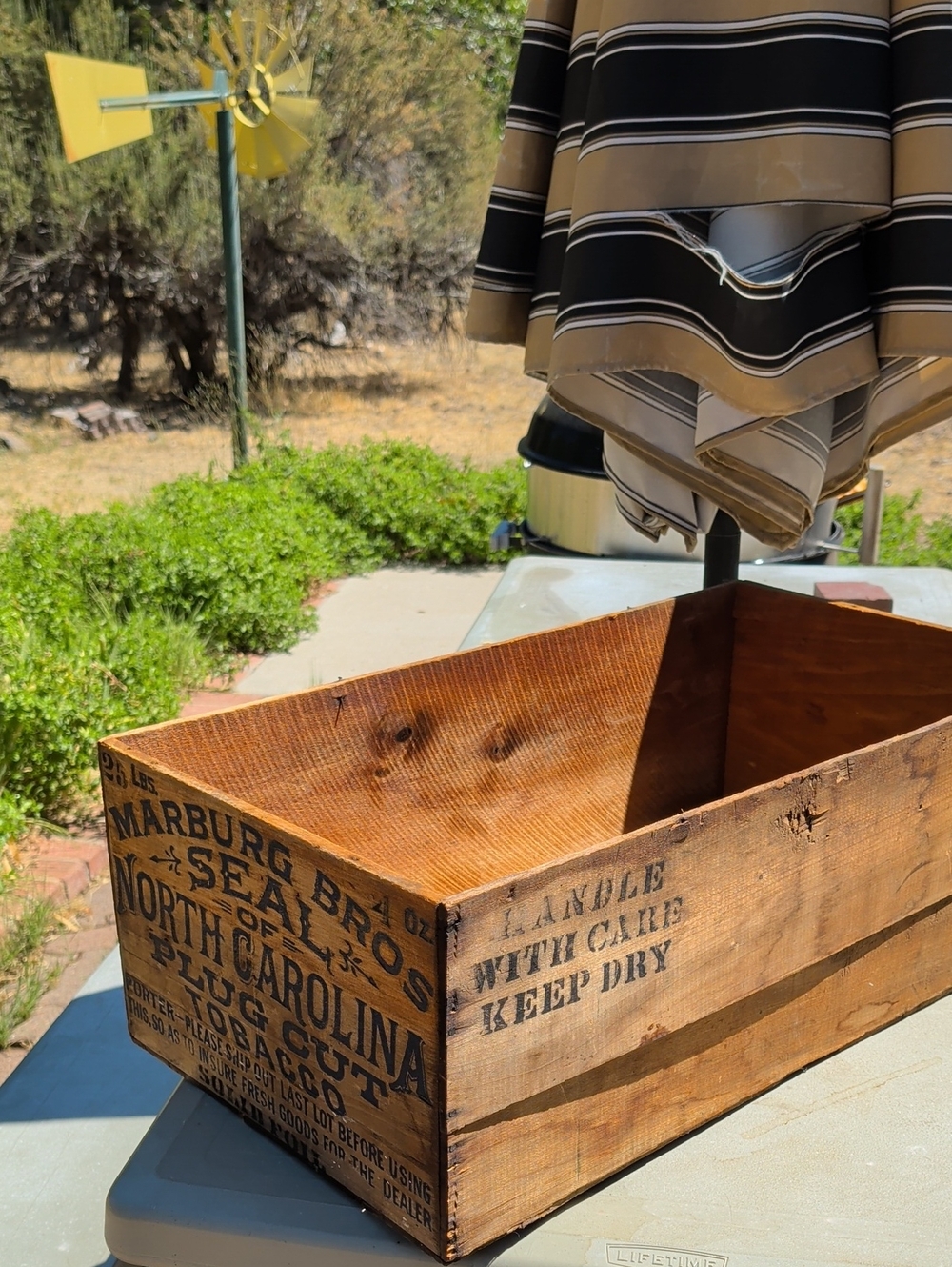 Vintage Wooden Crate Box - Natural Brown